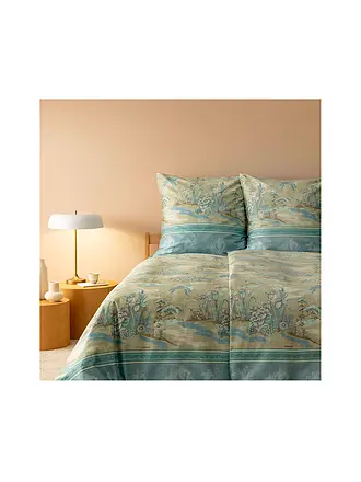 BASSETTI | Satin Bettwäsche  70x90cm / 140x200cm ACQUAFORTE Terrakotta | mint